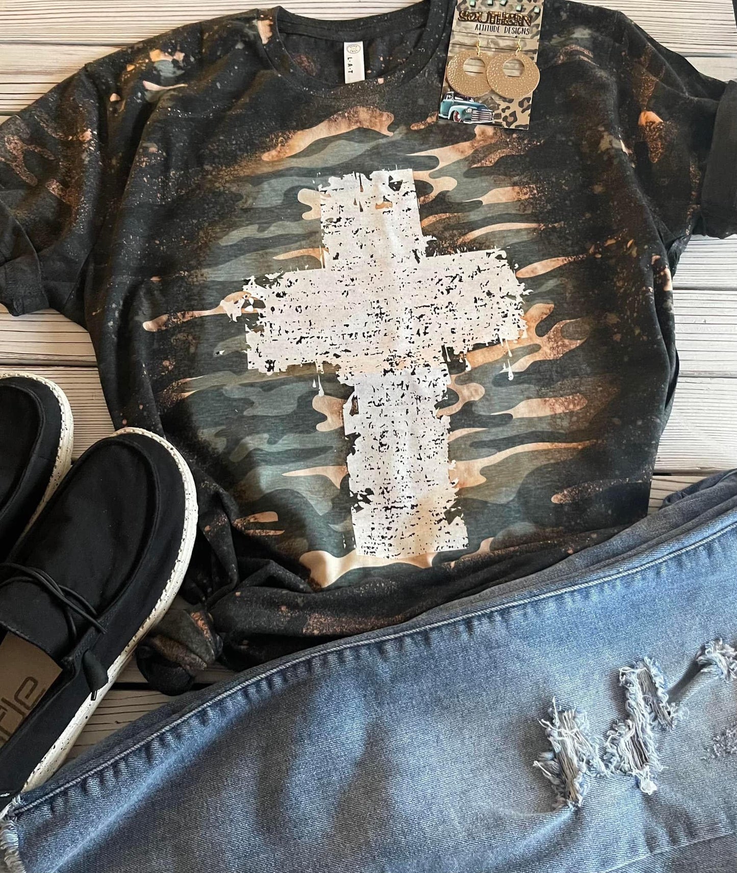 Camouflage Cross Tee/ T-shirt